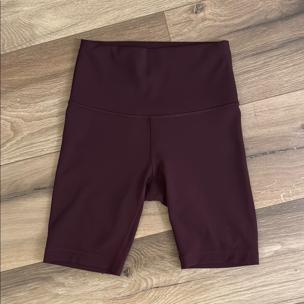 Lululemon Athletica Brown Bike Shorts High-Waisted Stretch